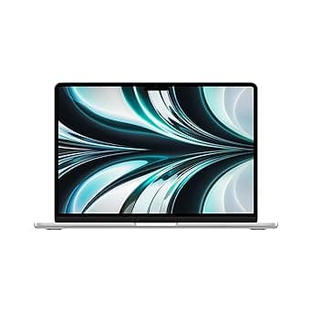 2022 Apple MacBook Air Laptop with M2 chip: 34.46 cm (13.6-inch) Liquid Retina Display, 8GB RAM, 256GB SSD Storage, Backlit Keyboard, 1080p FaceTime HD Camera. Works with iPhone/iPad; Silver