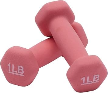 Amazon Basics Neoprene Dumbbell Hand Weights for Exercise and Muscle Toning